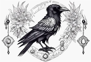 The Demon Raven Stolas, a Prince of Hell who is obsessed with gems, knowledge of astrology and poisonous plants. tattoo idea