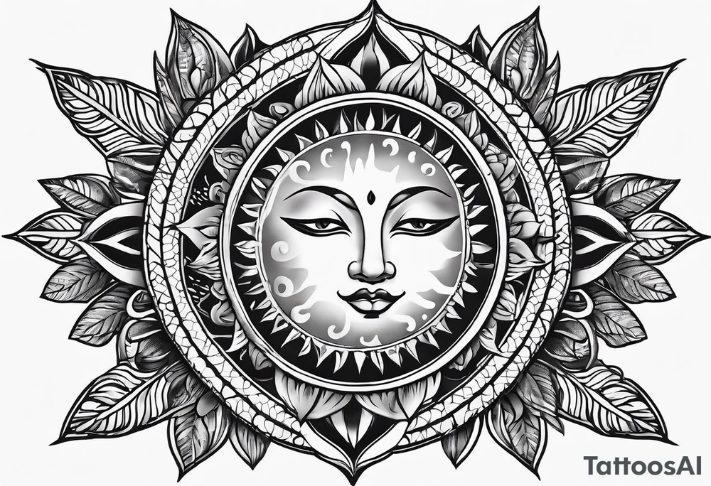 the sun tattoo idea