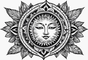 the sun tattoo idea