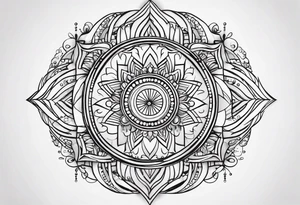 simple symbols small shapes lines and circles tattoo idea