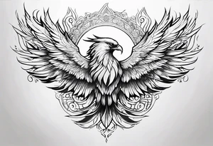 Rising phoenix tattoo idea