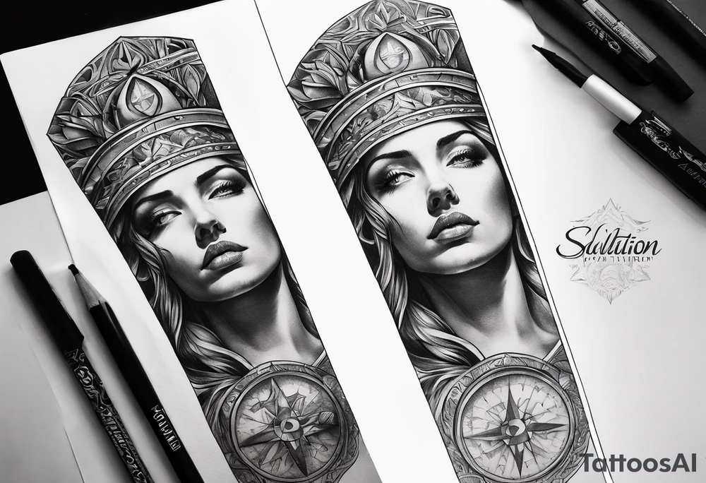 A forearm tattoo portraying salvation tattoo idea