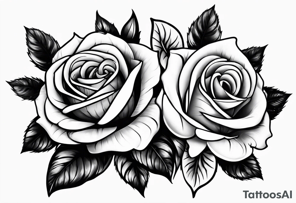 Two roses tattoo idea