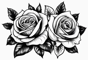 Two roses tattoo idea