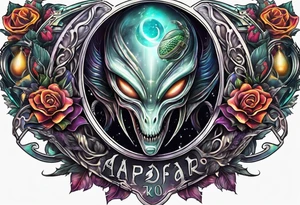 alien alphabet tattoo idea