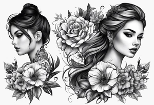 tattoo to represent that I have 3 children (girls). For inspiration I like flowers, the beach. Tattoo is for ribcage down side of body tattoo idea