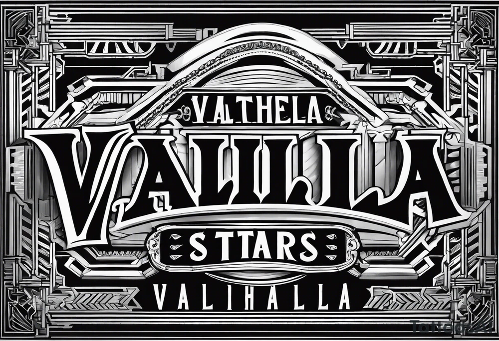 Valhalla stairs chains tattoo idea