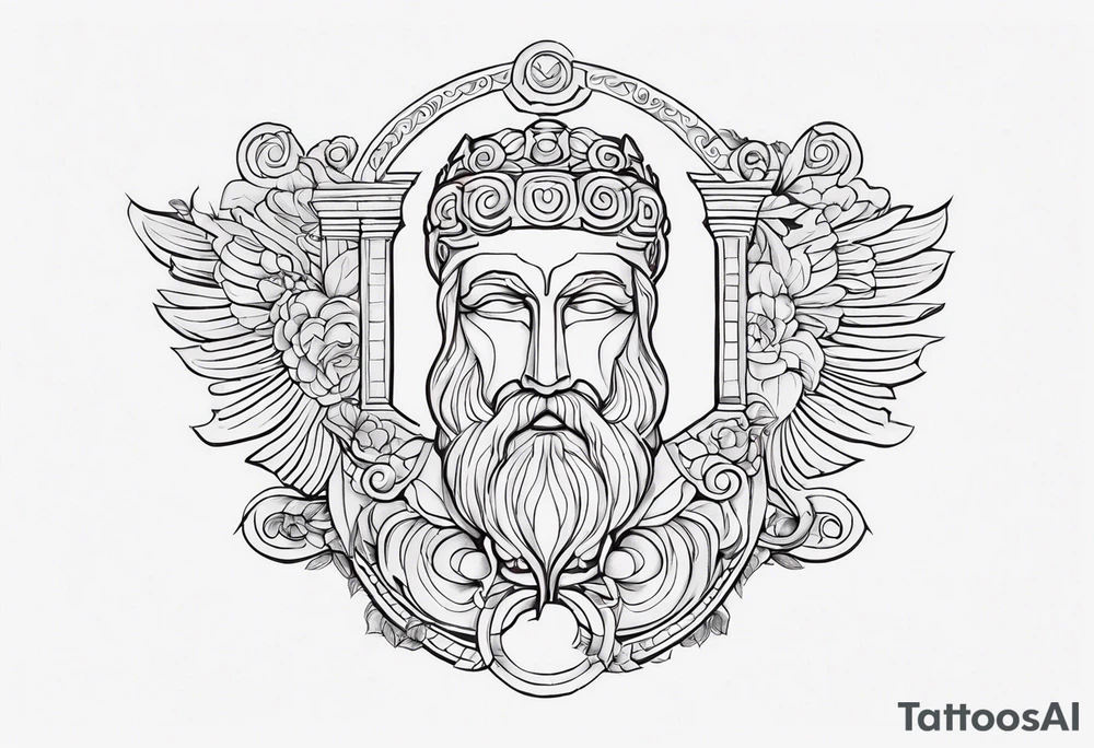 greek sculpture half chiseled tattoo idea