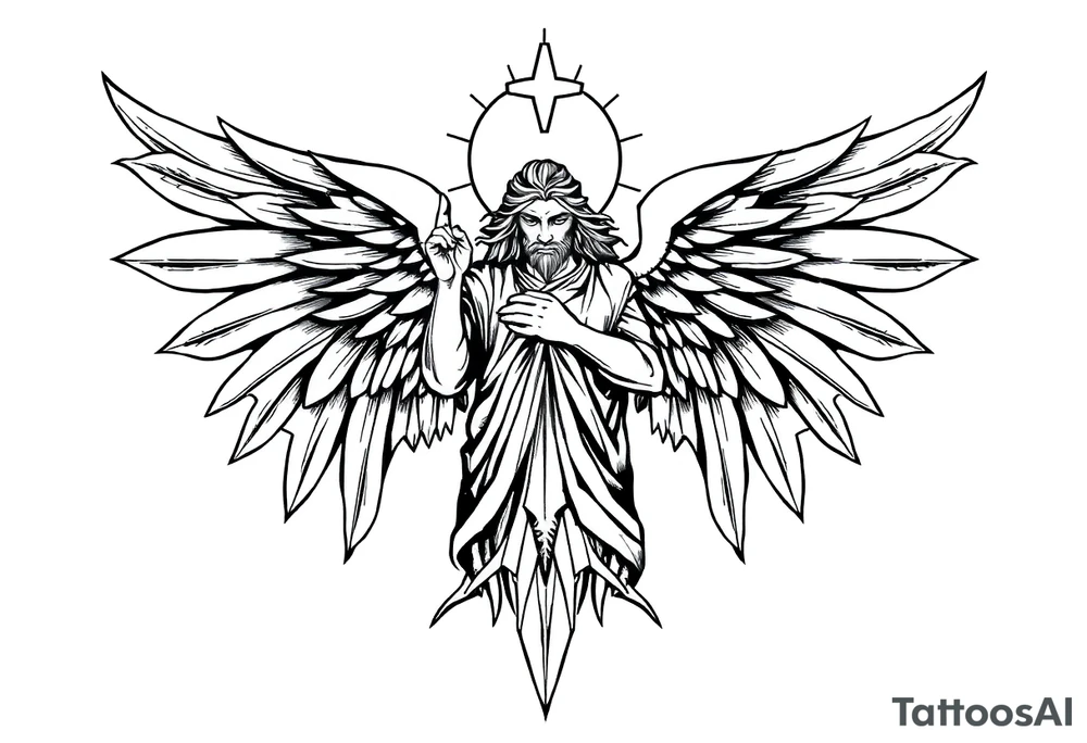 Holy Archangel, Biblical, Christian tattoo idea