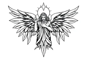 Holy Archangel, Biblical, Christian tattoo idea