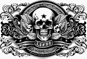 armband with these words: memorable life honorable death tattoo idea