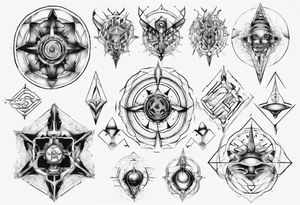 Geometrical symmetry tattoo idea