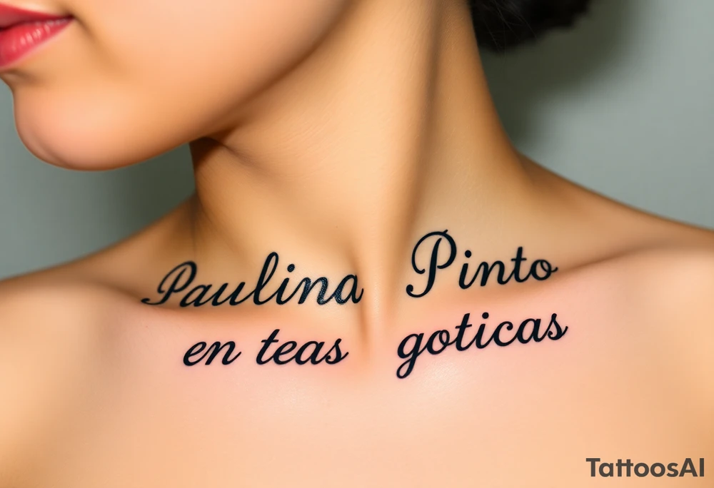 Paulina Pinto, en letras goticas tattoo idea