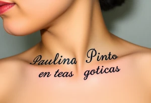 Paulina Pinto, en letras goticas tattoo idea