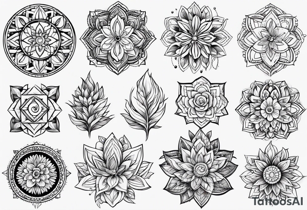 Gentileza mesclada com força e natureza mesclada com espírito viajante tattoo idea