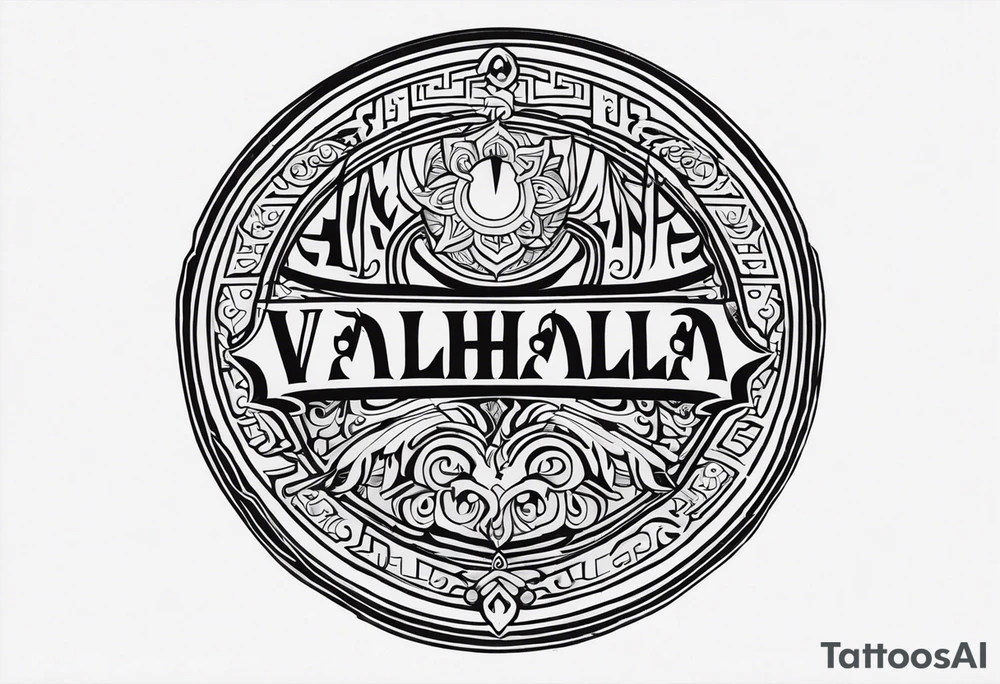 Valhalla round tattoo idea