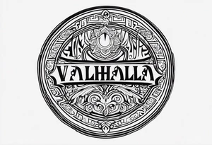 Valhalla round tattoo idea