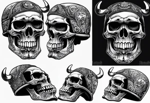 Chopper skull tattoo idea