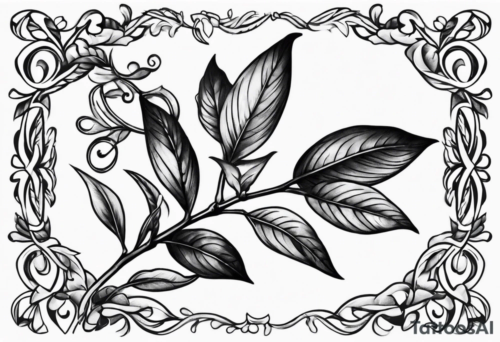 Make a sprig with bay leaf tattoo idea