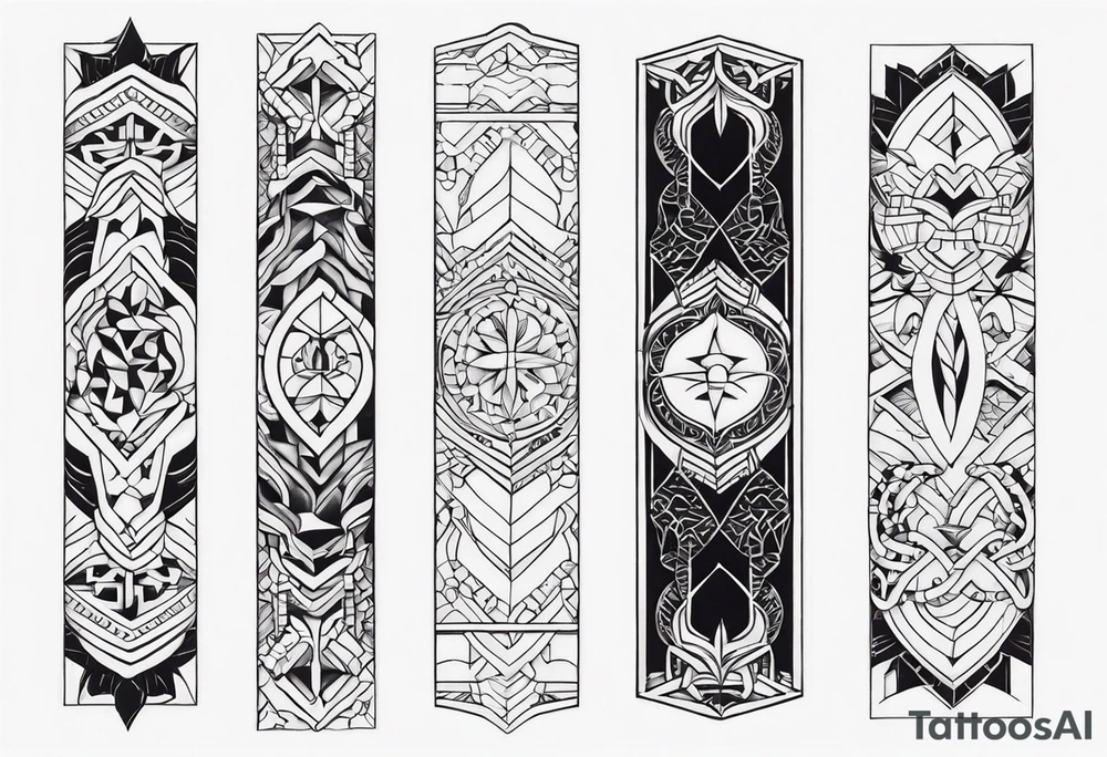 Thin line of a nordic chain that surrounds the forearm tattoo idea