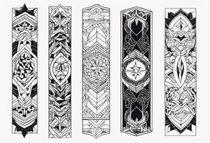 Thin line of a nordic chain that surrounds the forearm tattoo idea