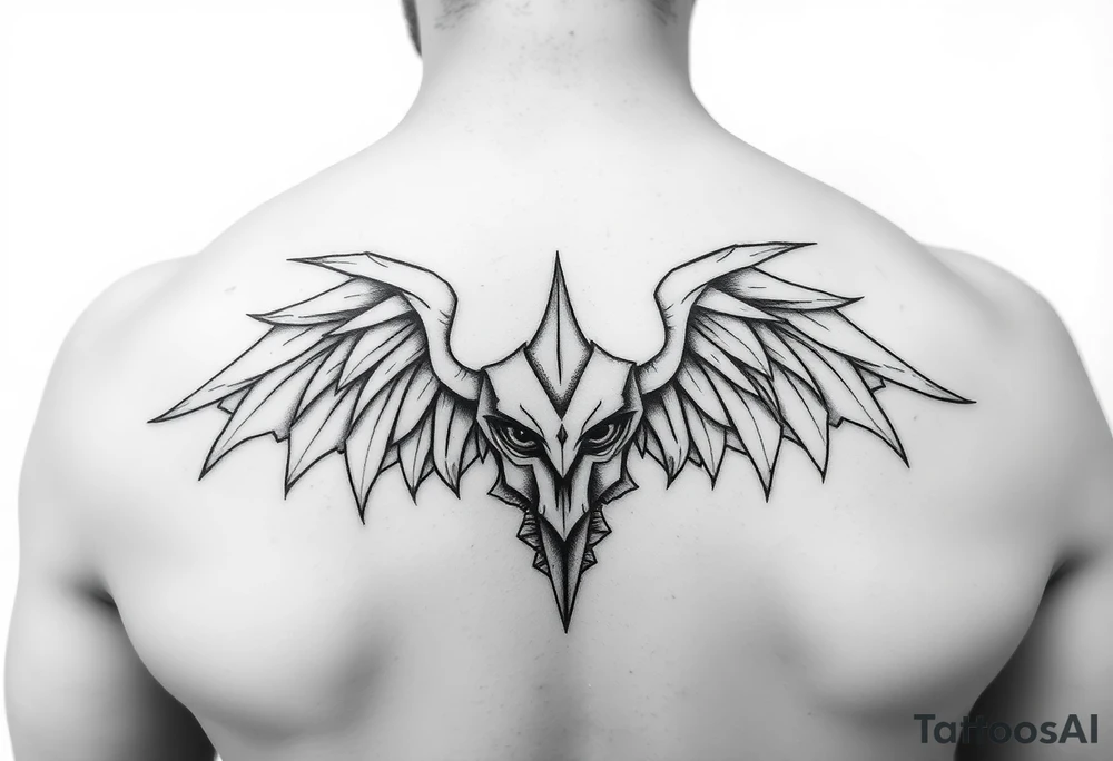 minimalist style focusing on power and complexity. tattoo idea