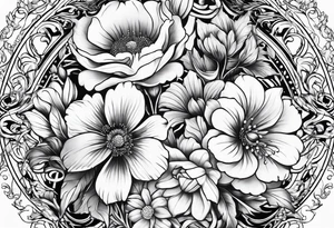 Spine tattoo with flowers and a country aspect tattoo idea
