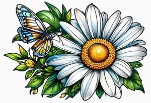 Daisy corner tattoo idea