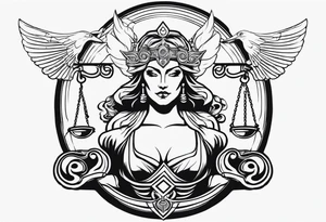 Nemesis, the goddess of justice tattoo idea