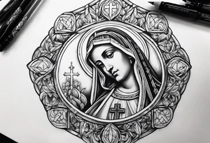 Catholic Church tattoo on my shoulder tattoo idea