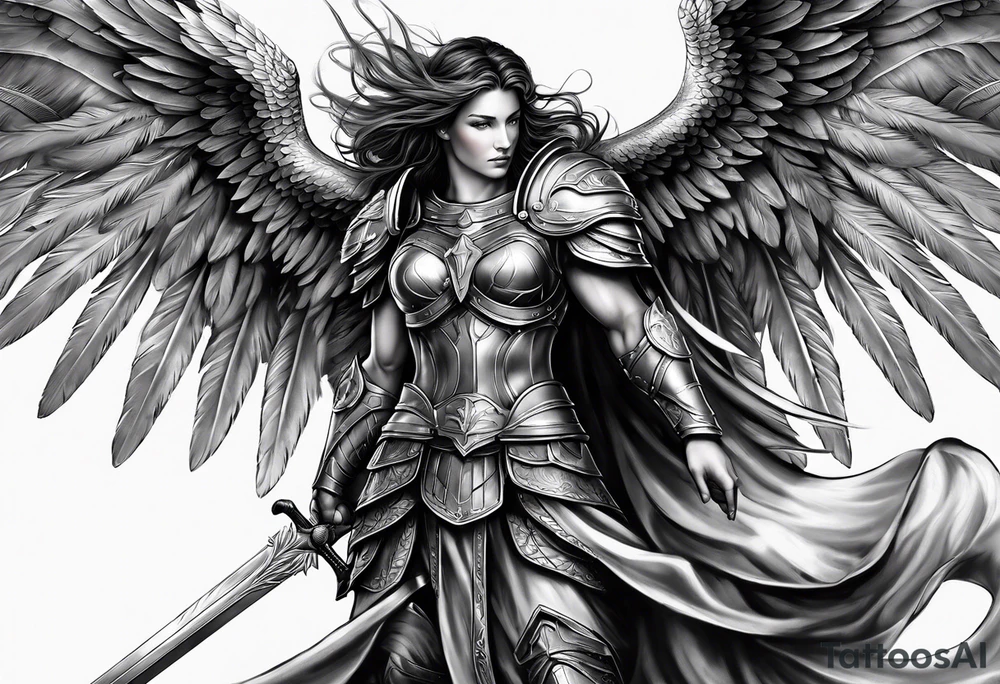 archangel warrior tattoo idea
