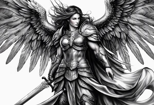 archangel warrior tattoo idea