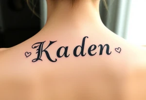 Kaden in fancy old English tattoo idea