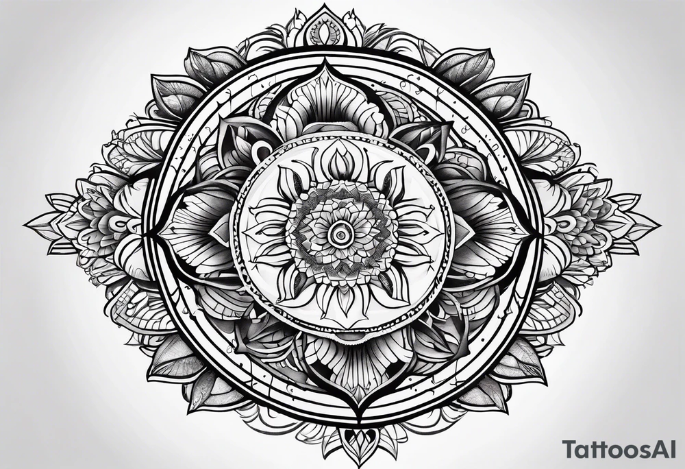 mandala tattoo with canadian goose tattoo idea