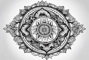 mandala tattoo with canadian goose tattoo idea
