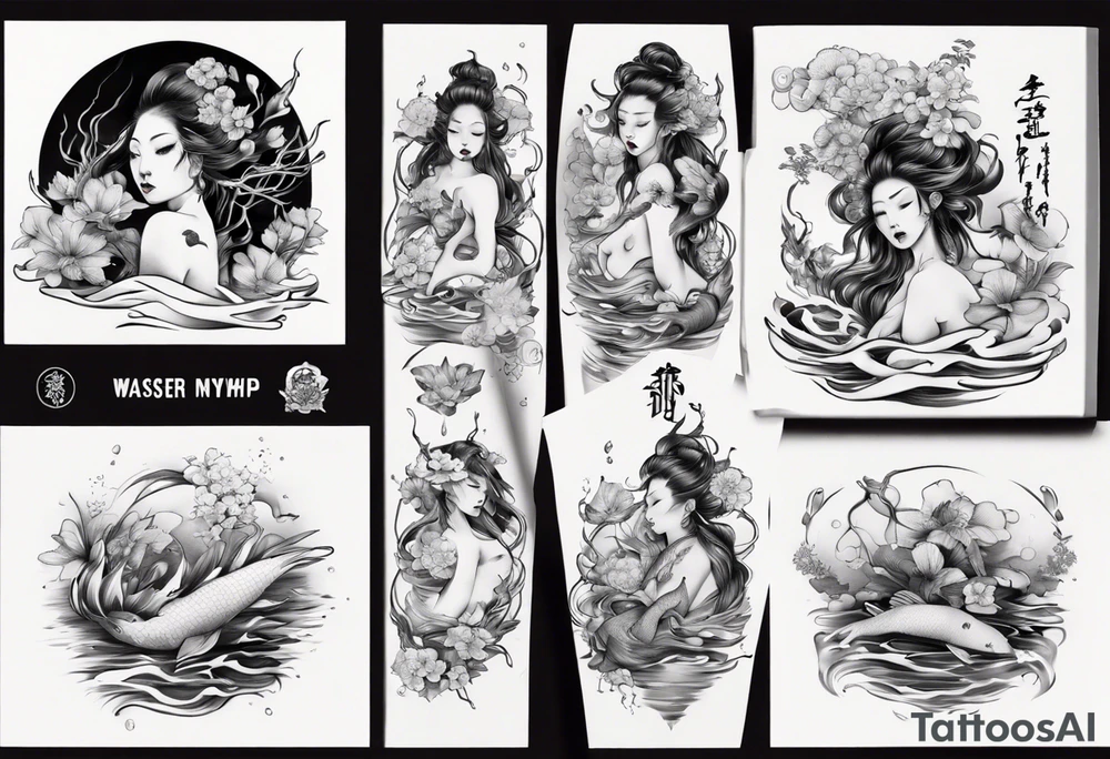Wasser Nymphe tattoo idea