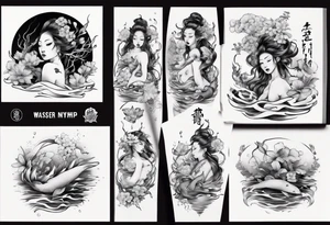 Wasser Nymphe tattoo idea