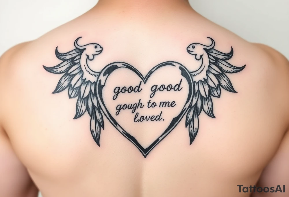 I'm good enough to be loved in a heart tattoo idea