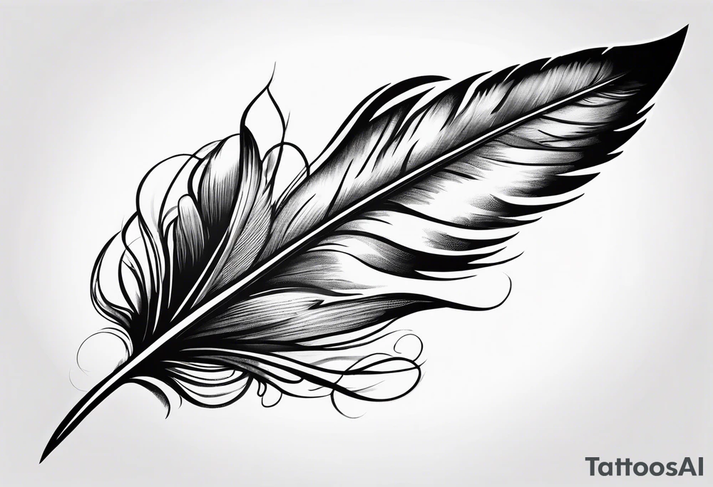Blood feather tattoo idea