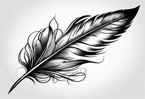 Blood feather tattoo idea