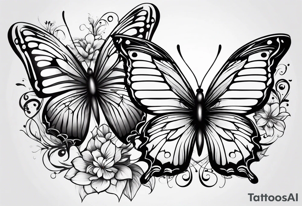 Butterflies tattoo idea
