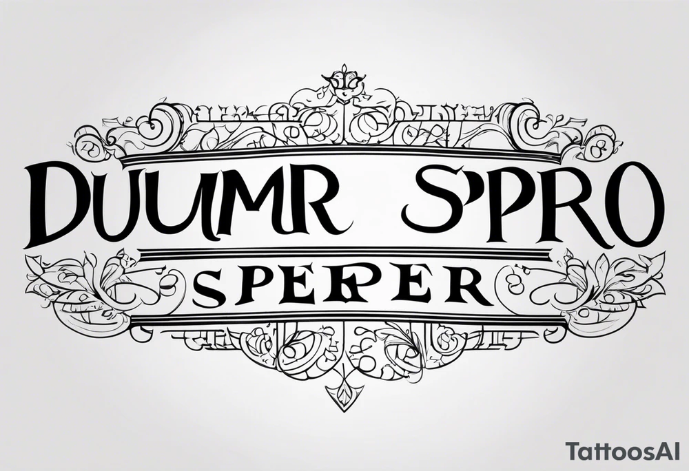 (Dum spiro spero) in a line tattoo idea