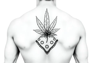 Weed money sign bandana tattoo idea