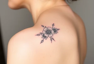 January December July birthday flower infinity flower tattoo idea