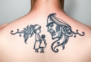 Father and daughter tattoos
That creates a picture when held together tattoo idea