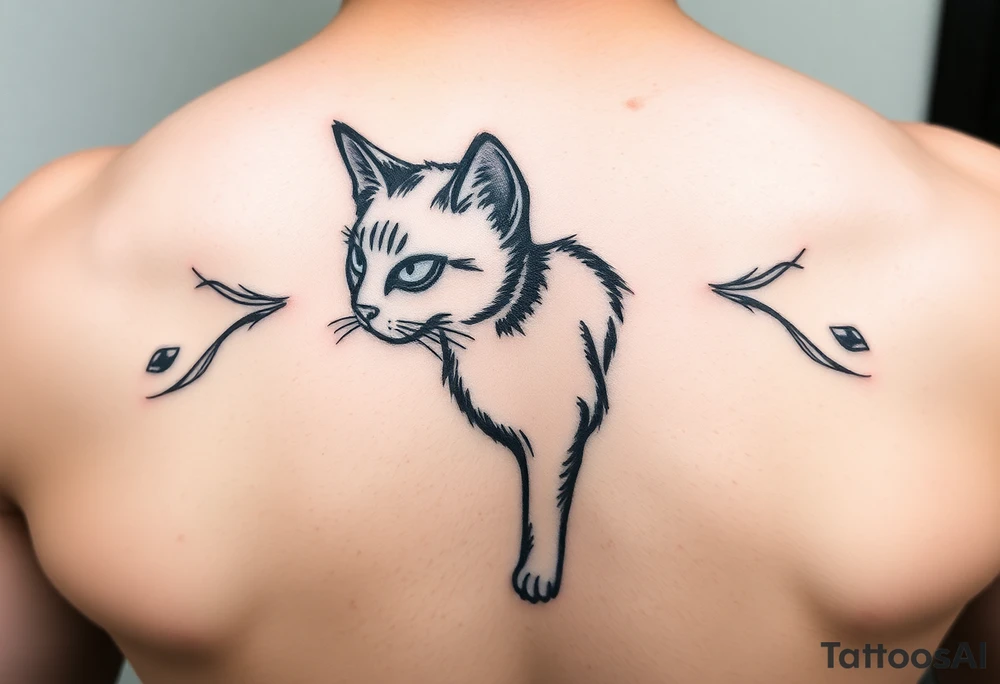 black cat tattoo idea