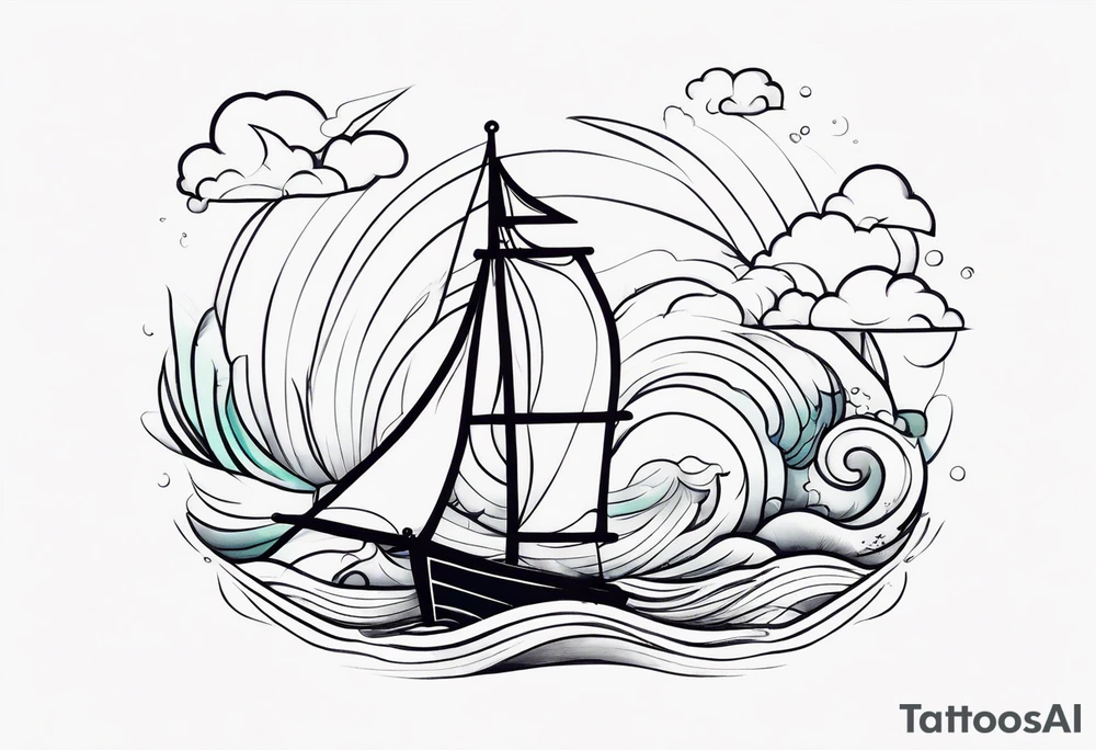 discipline and consistency sea sailor tattoo idea
