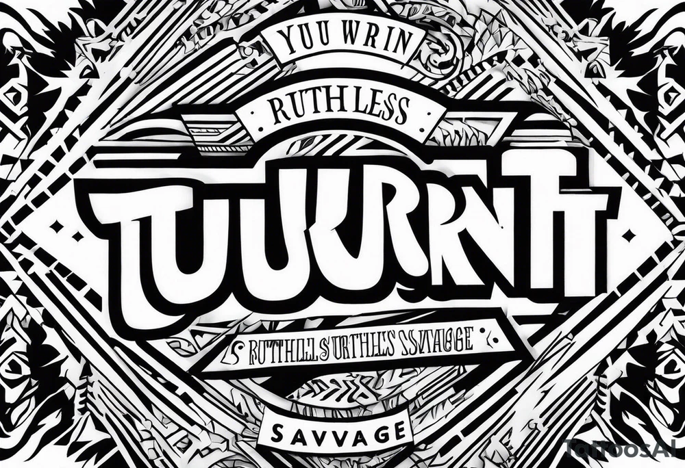 Young turnt ruthless savage tattoo idea