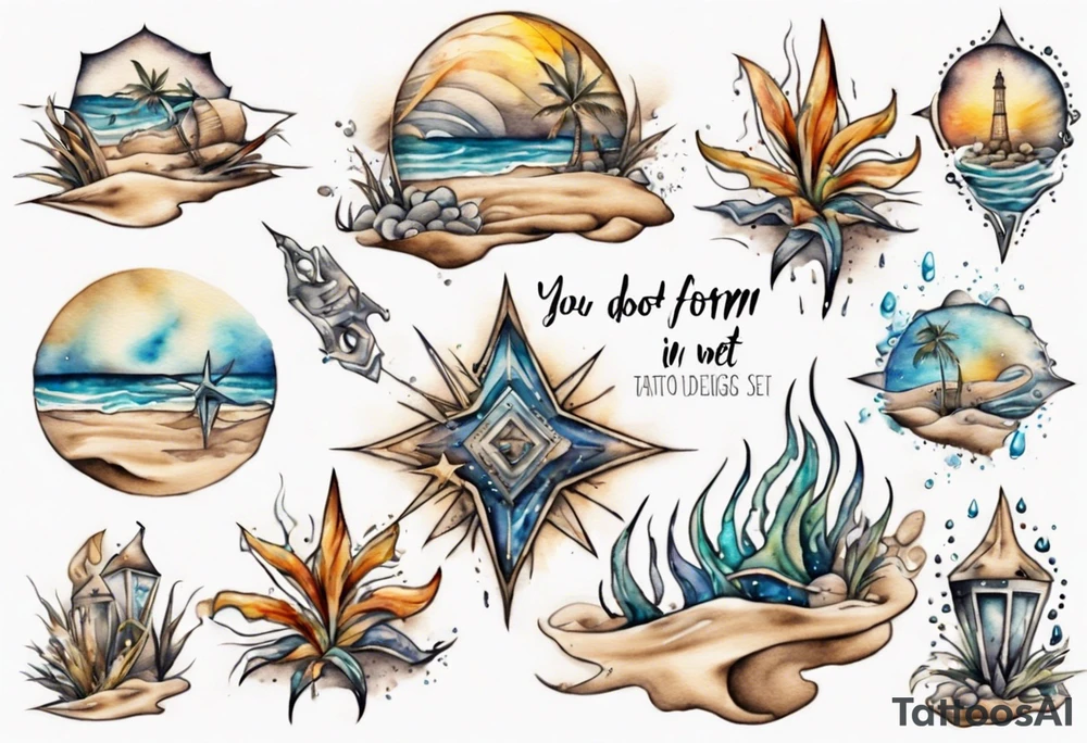 You do not form in the WET SAND tattoo idea
