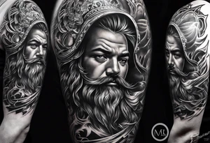 Father son half sleeve tattoo idea